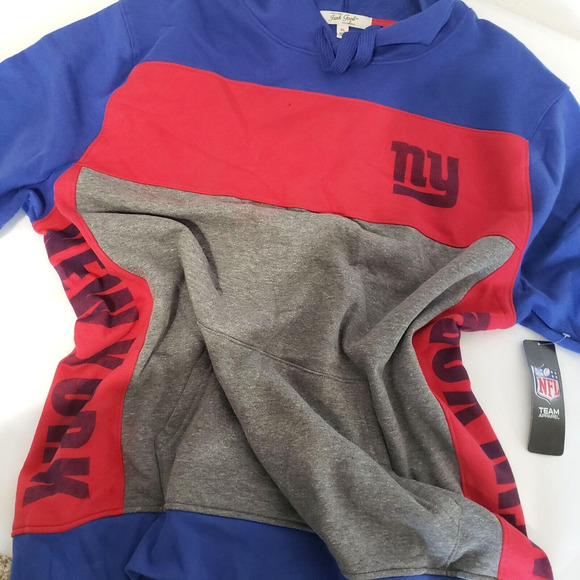 NEW!! Junk Food Mens SIZE XL Hoodie N Y Giants Pullover NFL Sweatshirt Blue Gray - Picture 8 of 12
